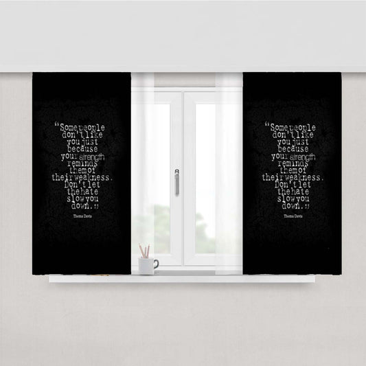 Text Layout Peach Skin Window Curtains