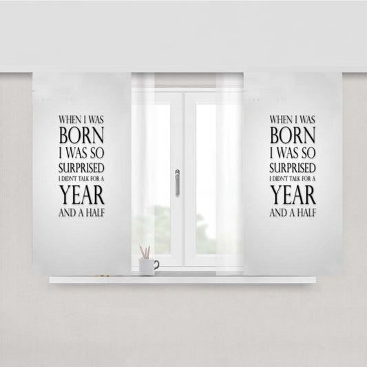Text Quotes Typography Peach Skin Window Curtains