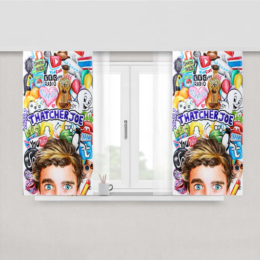 Thatcherjoe Qoute Art Peach Skin Window Curtains