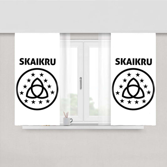 The 100 Skaikru Symbol Peach Skin Window Curtains