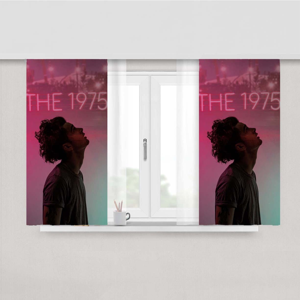 The 1975 A Man Peach Skin Window Curtains