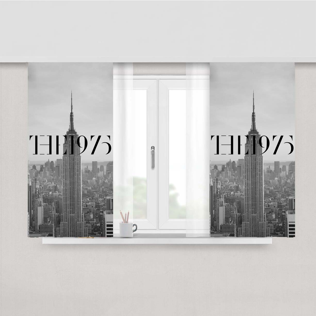 The 1975 New York City Peach Skin Window Curtains