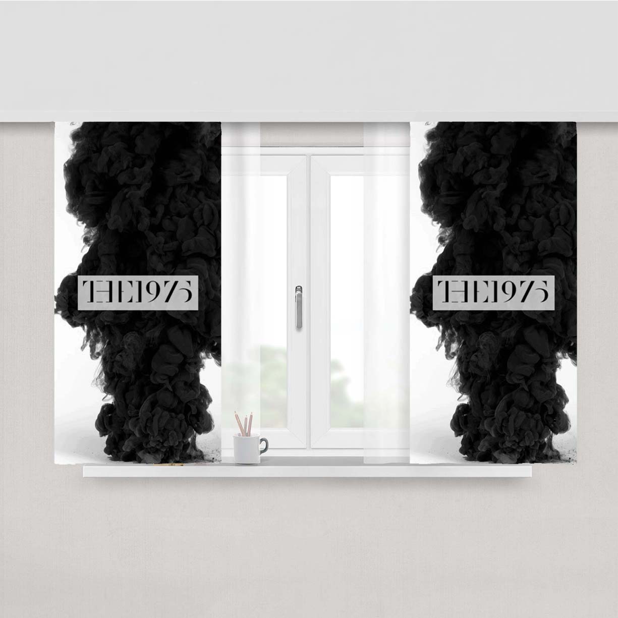 The 1975 Smoke Black Peach Skin Window Curtains