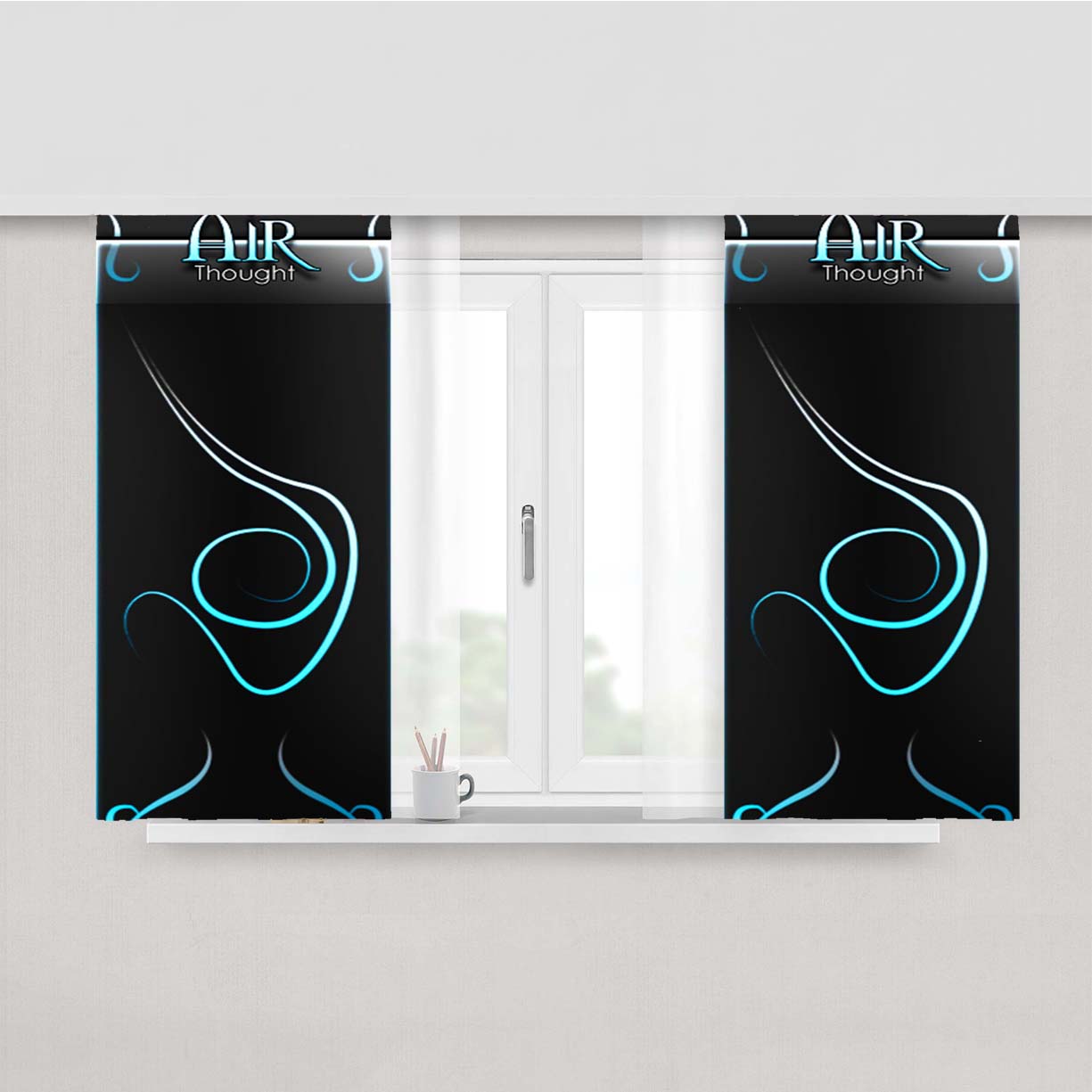 The Air Element Peach Skin Window Curtains