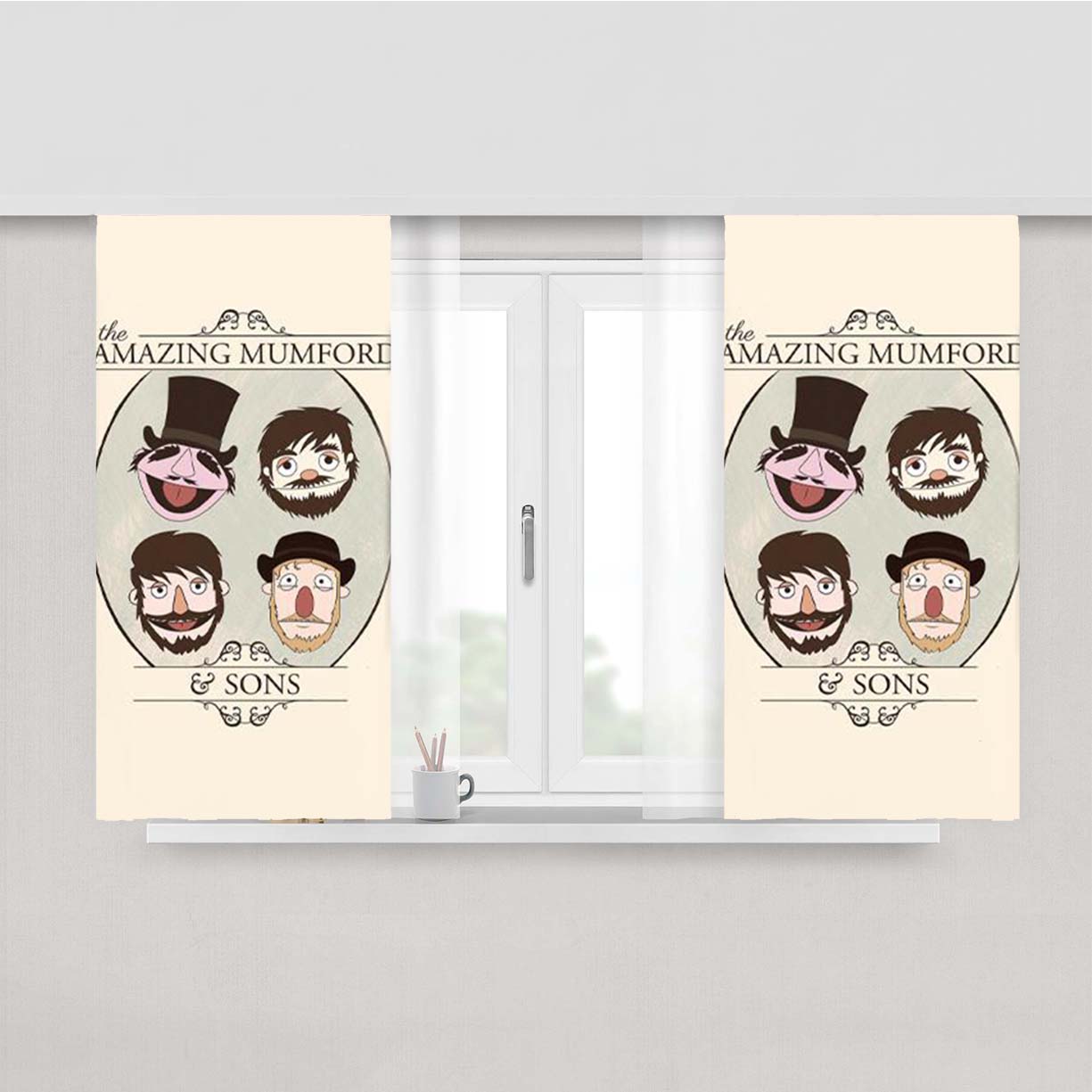 The Amazing Mumford And Sons Peach Skin Window Curtains