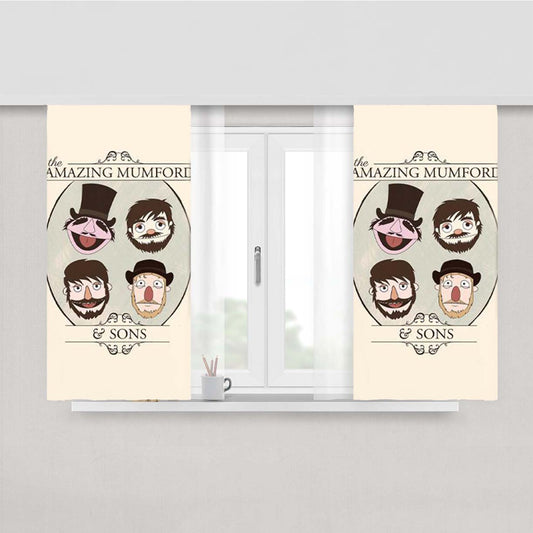 The Amazing Mumford And Sons Peach Skin Window Curtains