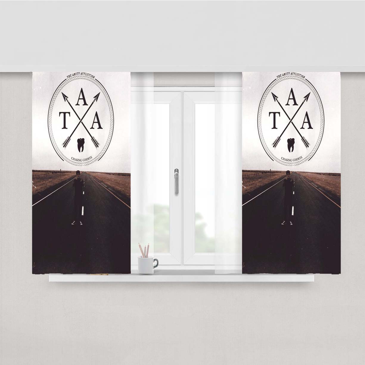 The Amity Affliction Peach Skin Window Curtains