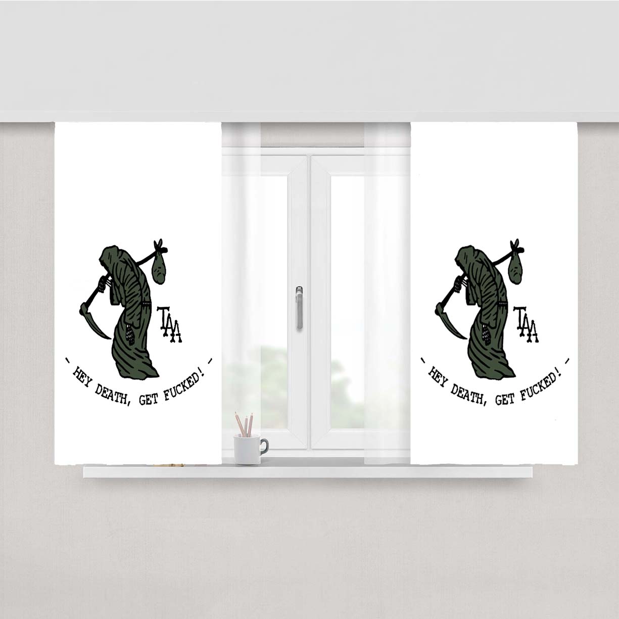 The Amity Affliction Quote Peach Skin Window Curtains