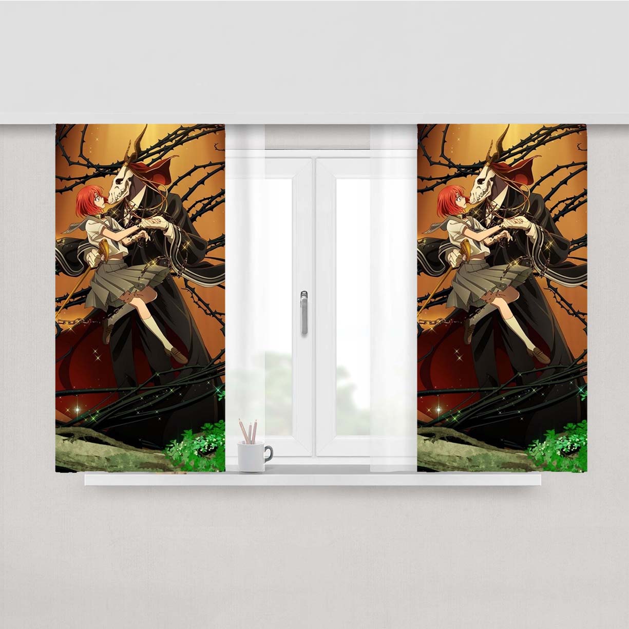 The Ancient Magus Bride Peach Skin Window Curtains