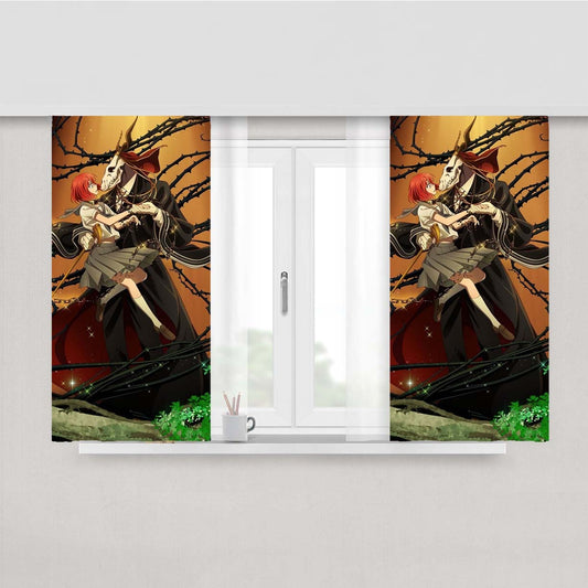 The Ancient Magus Bride Peach Skin Window Curtains