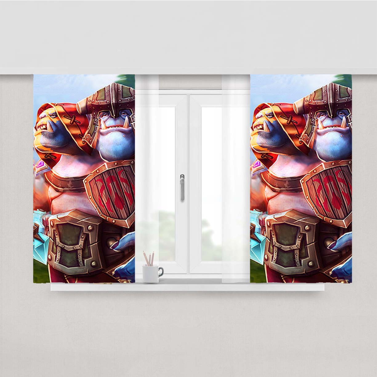 The Antipodean Allies Peach Skin Window Curtains