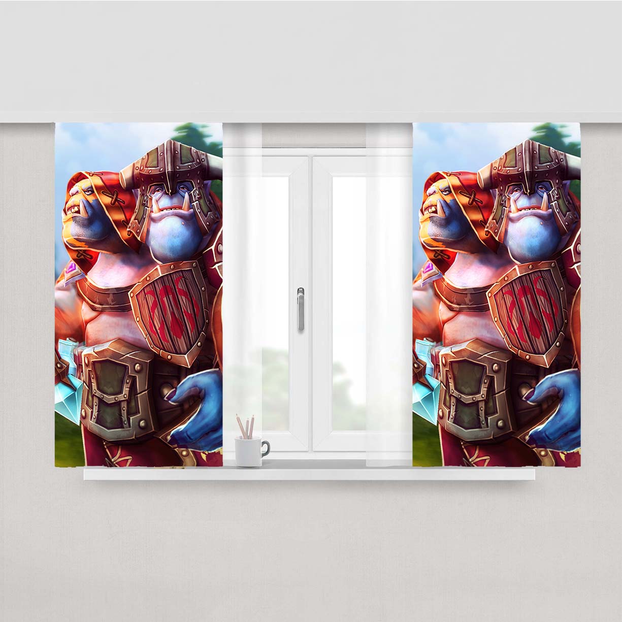 The Antipodean Allies Dota 2 Hero Character Peach Skin Window Curtains