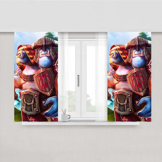 The Antipodean Allies Dota 2 Hero Character Peach Skin Window Curtains
