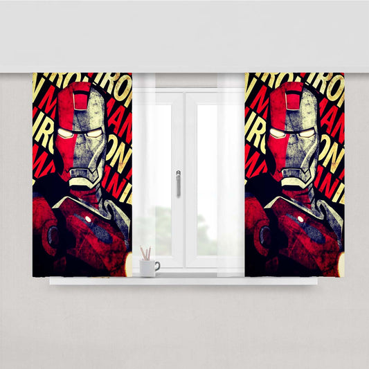 The Avanger Iron Man Peach Skin Window Curtains