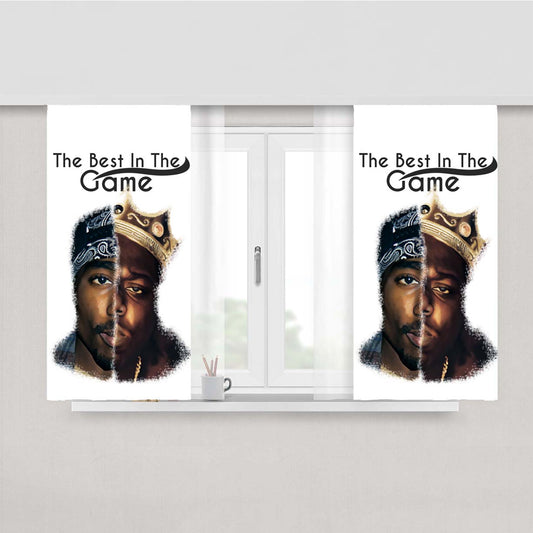 The Best In Game Tupac And Biggie Peach Skin Window Curtains