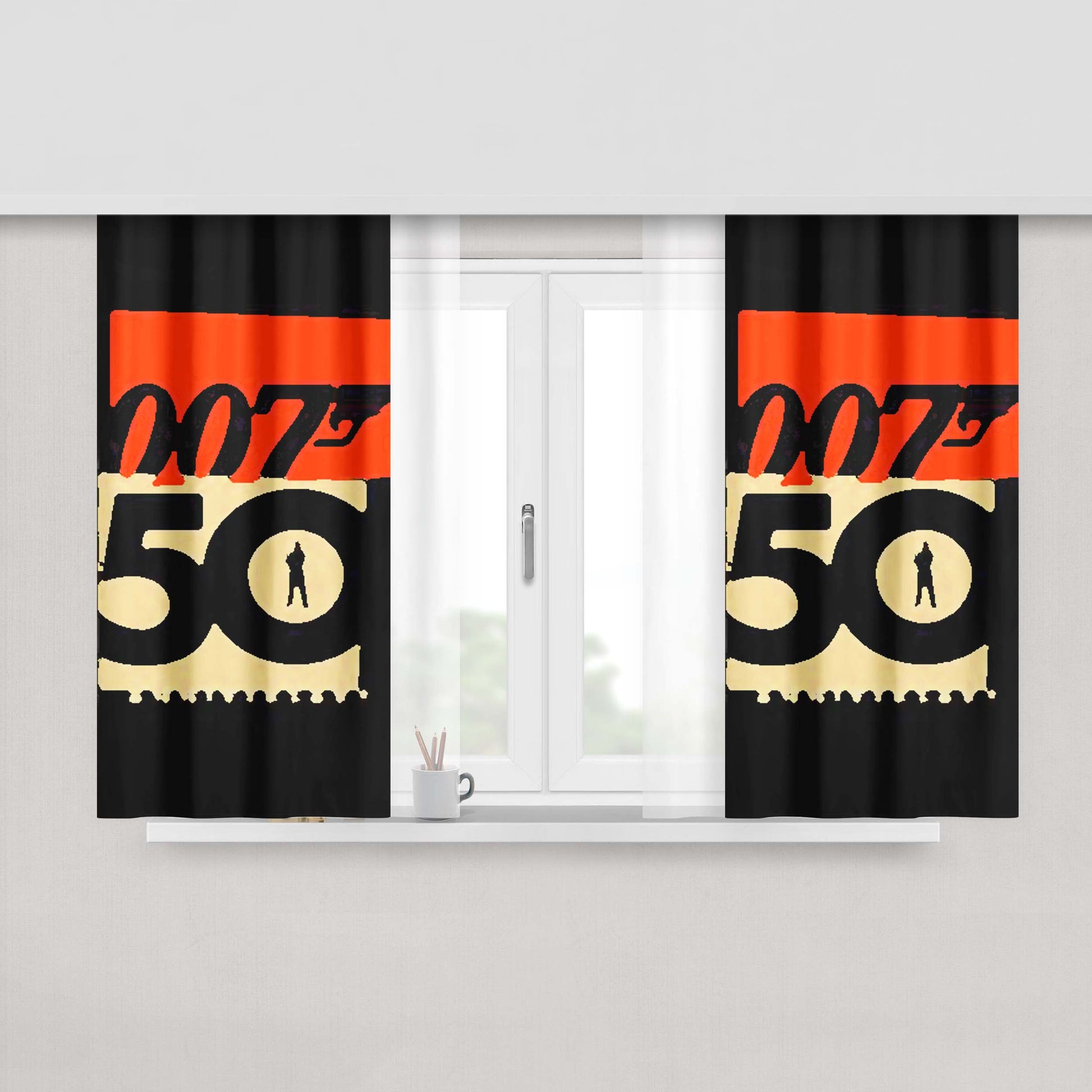 007 50 Anniversary Window Curtains