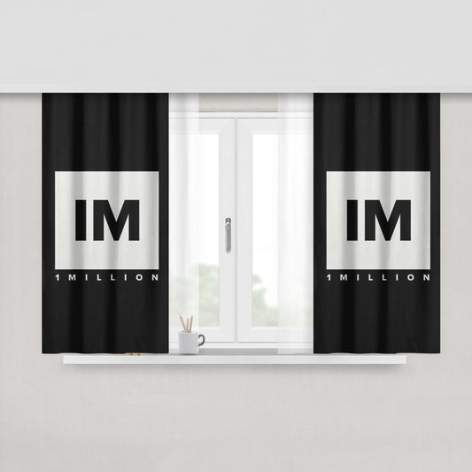 1 Million Dance Studio Logo Window Curtains