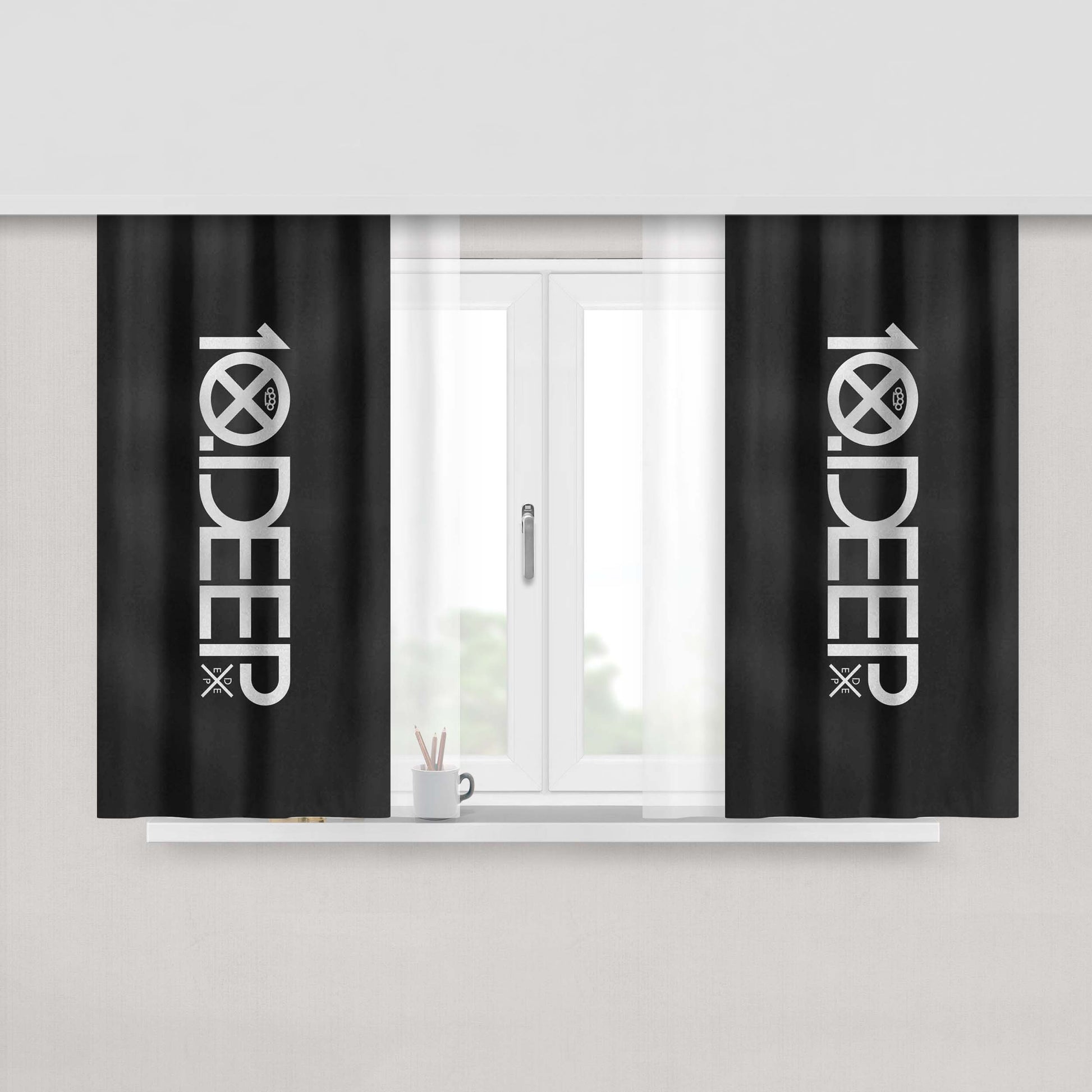 10 Deep Art Logo Window Curtains