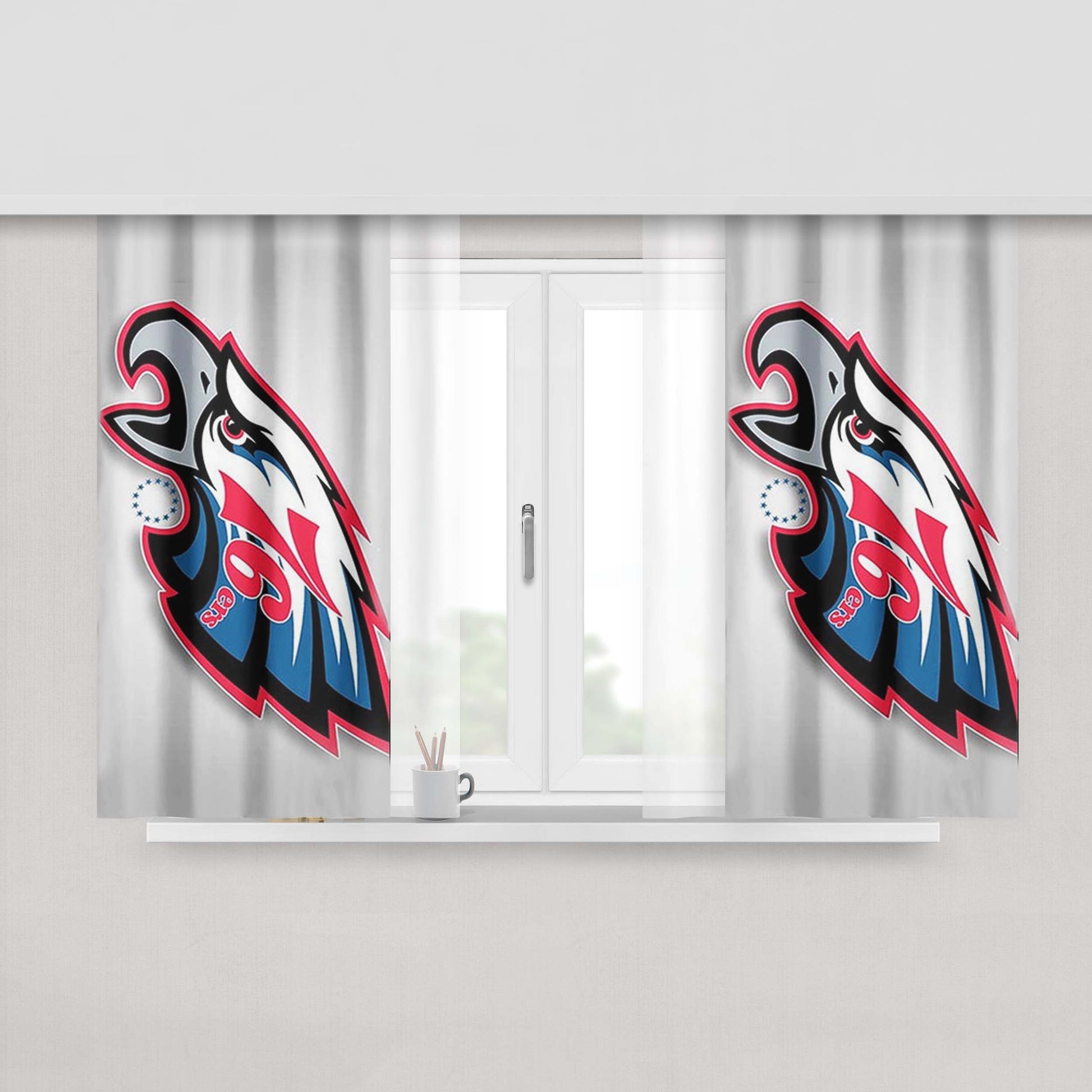 90’S Cup Fabric Window Curtains