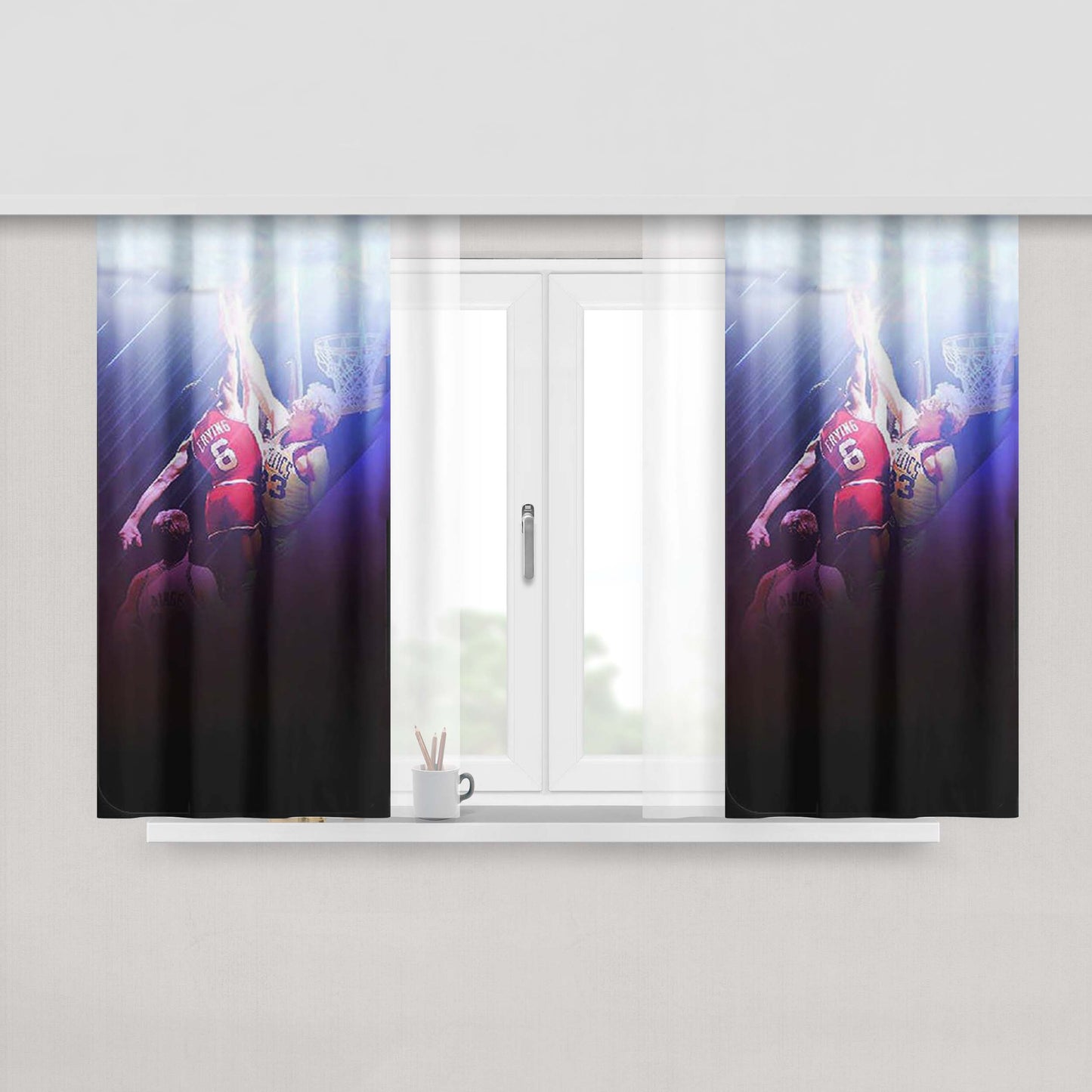 100 Guitars Music Gifts For Guitar Players Graphic Pink Window Curtains