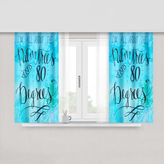 707 Flower Crown Fabric Window Curtains