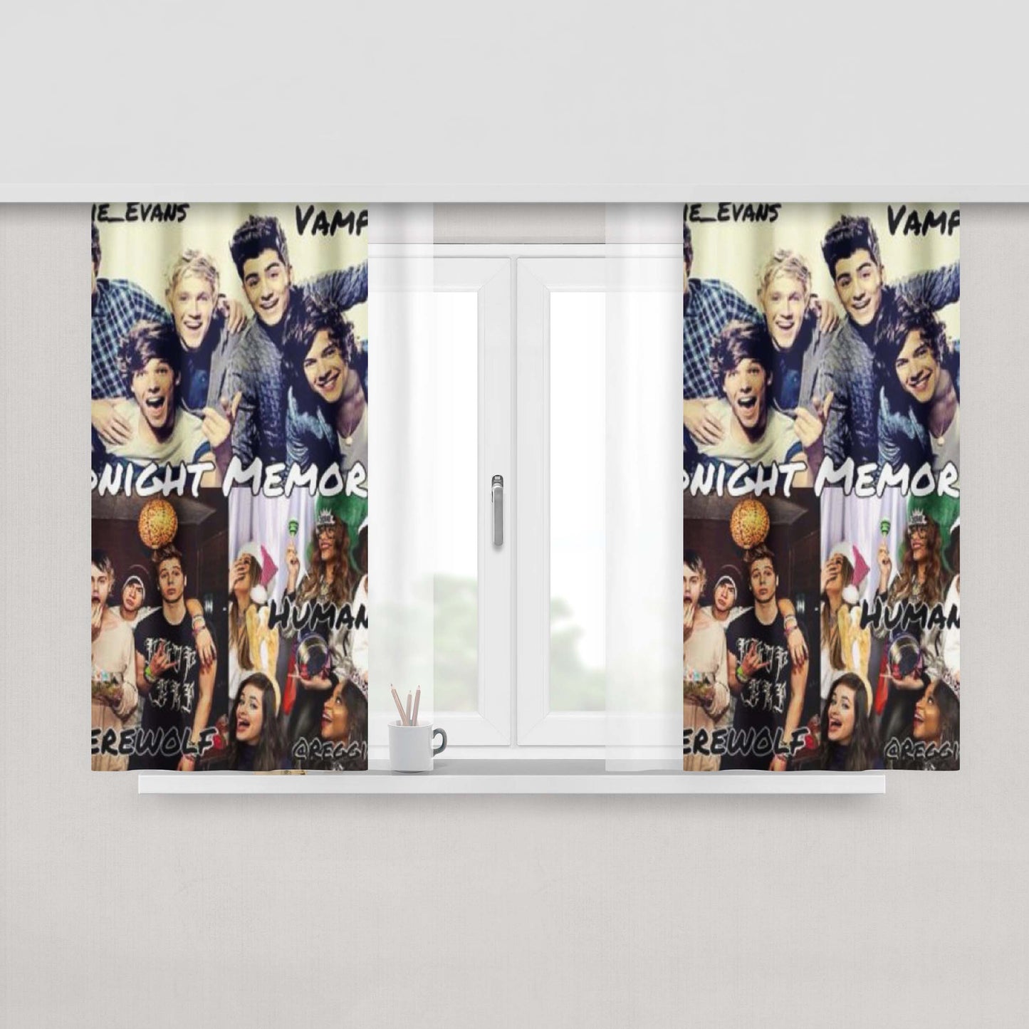 1989 Lyrics Quote Window Curtains