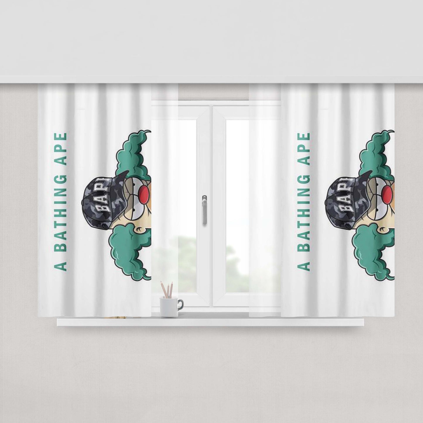 A7X Skull Wings Fabric Window Curtains