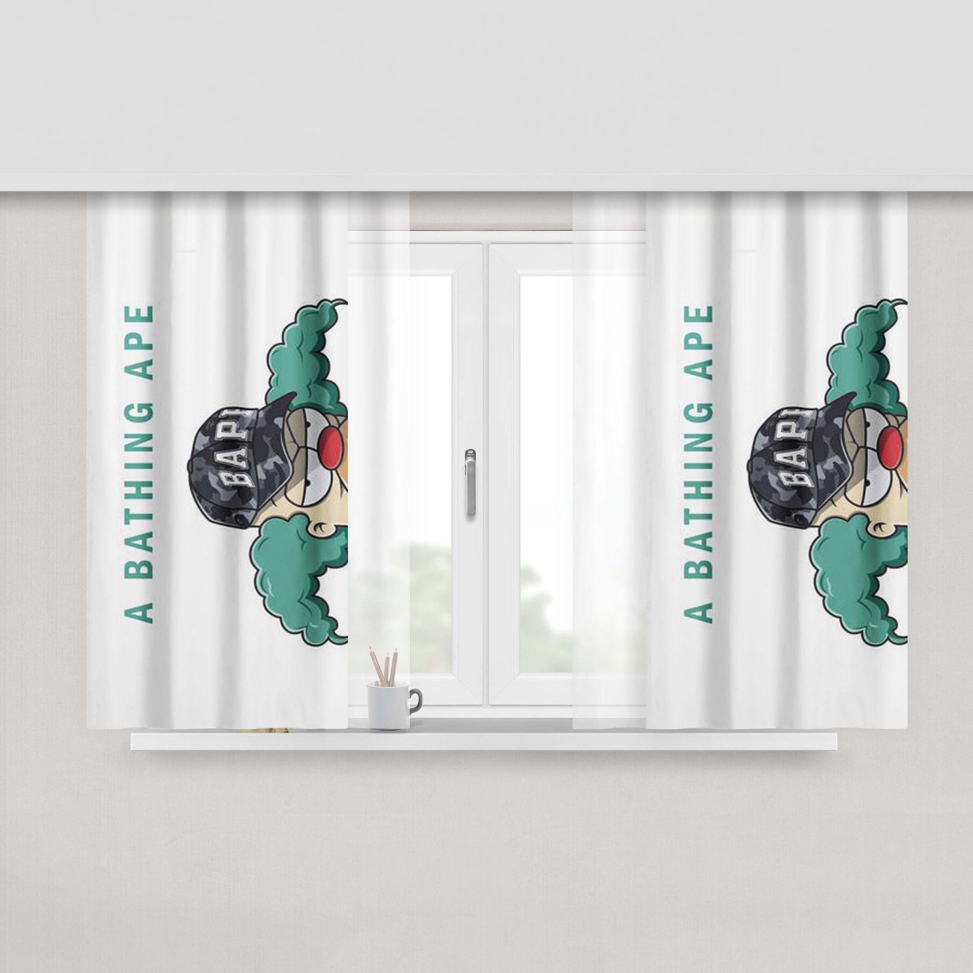 A7X Skull Wings Fabric Window Curtains