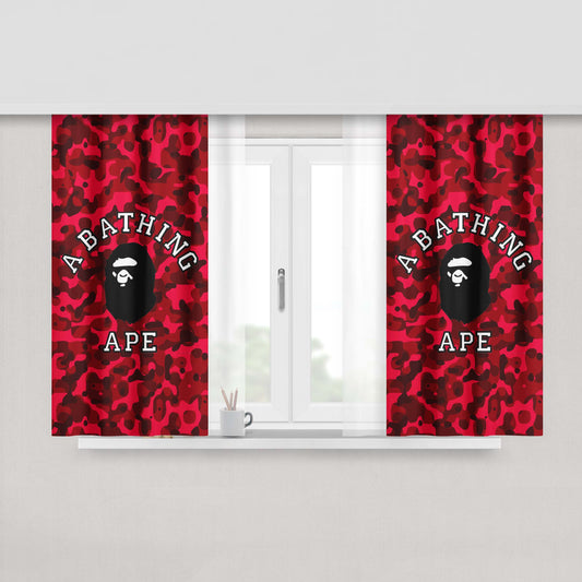 A Bathing Ape Blue Fabric Window Curtains