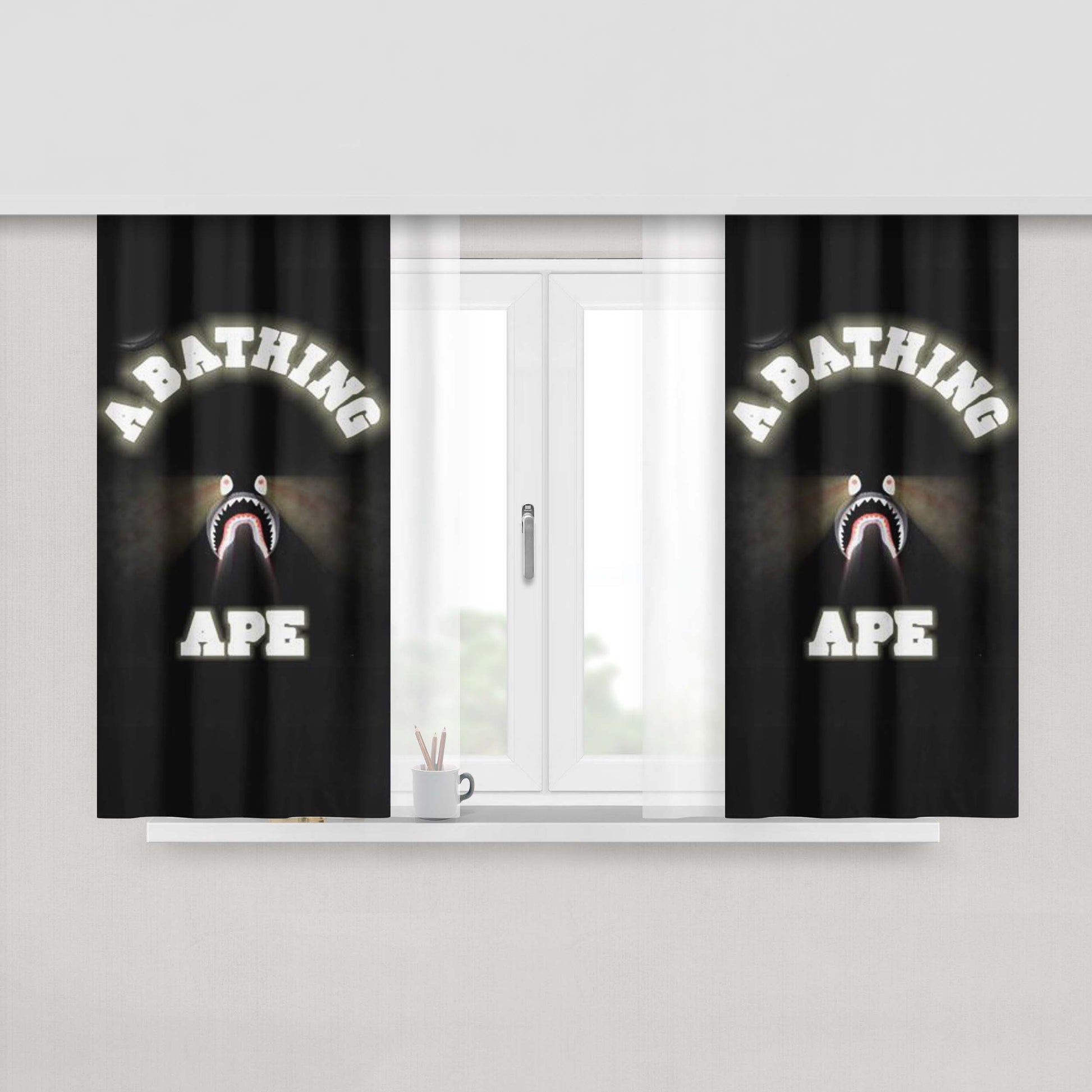 A Bathing Ape Funny Fabric Window Curtains