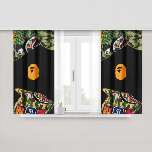 A Bathing Ape Pink Fabric Window Curtains