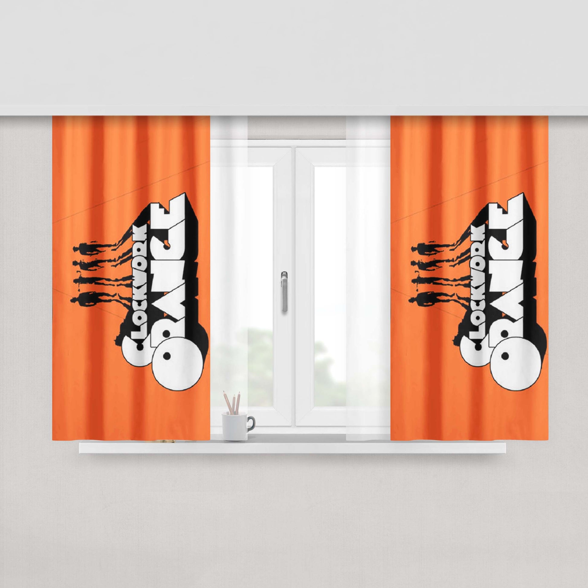 A Boy With Yellow Hair Fabric Window Curtains