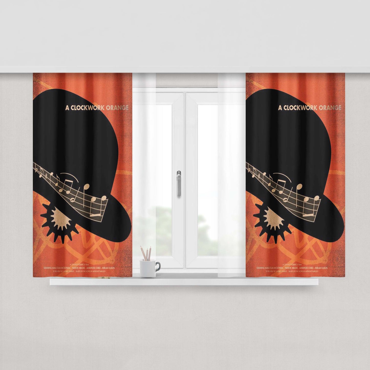 A Braves Fabric Window Curtains