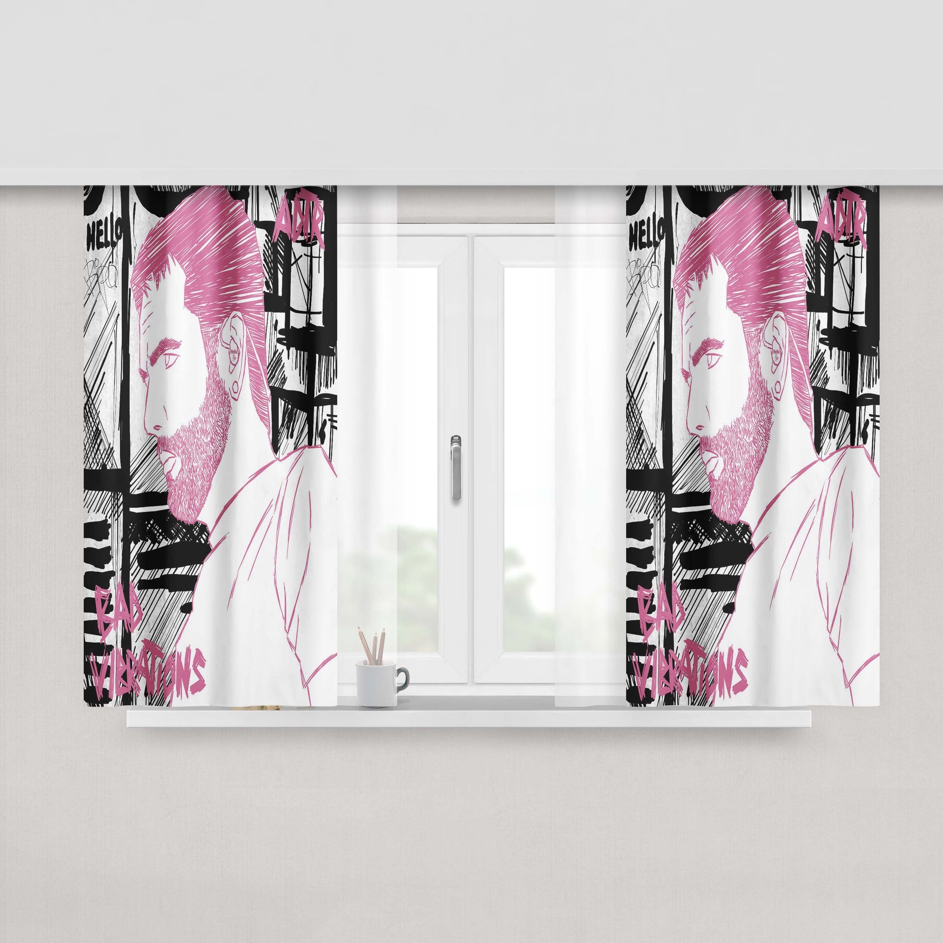 A Court Of Mist And Fury Candy Quote Fabric Window Curtains
