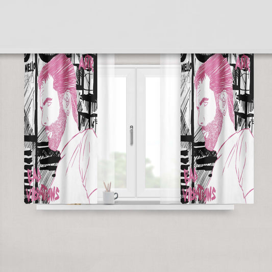 A Court Of Mist And Fury Candy Quote Fabric Window Curtains