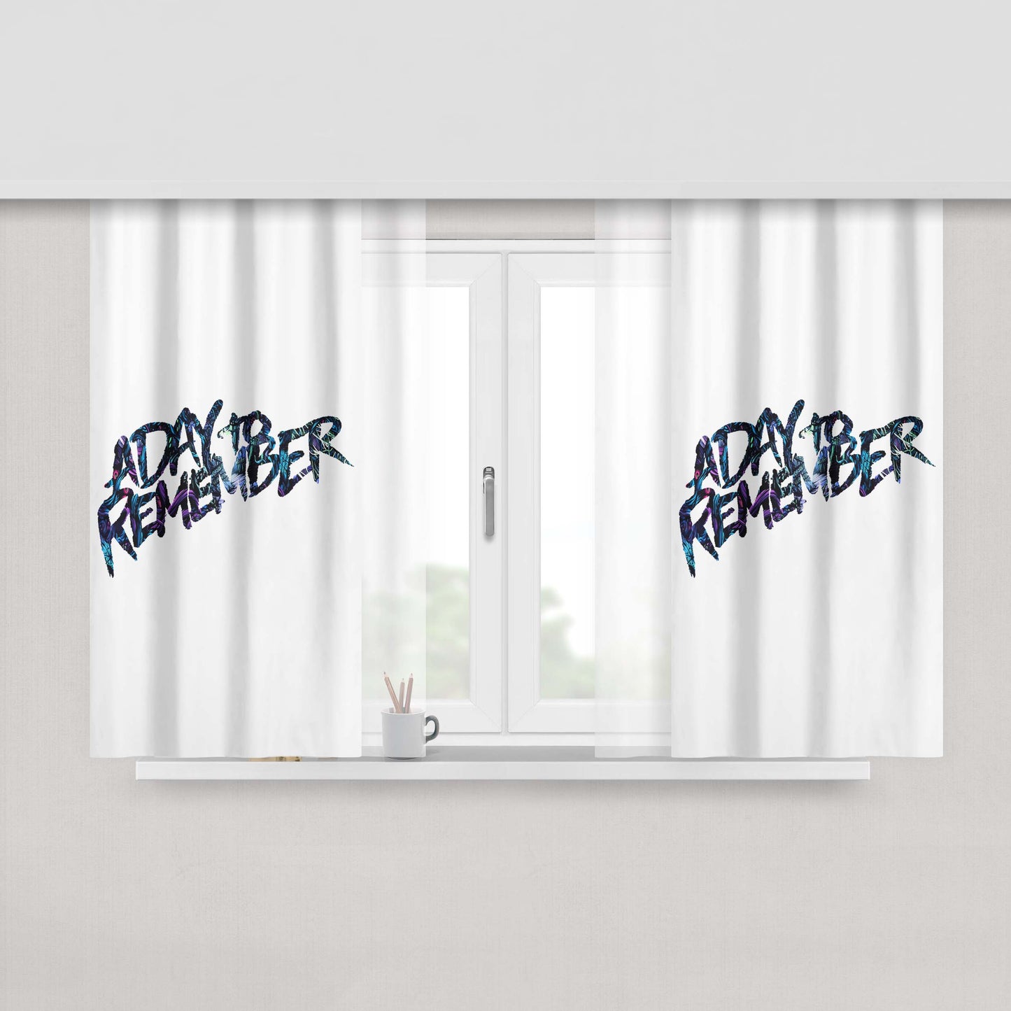 A Cute Sloth Fabric Window Curtains