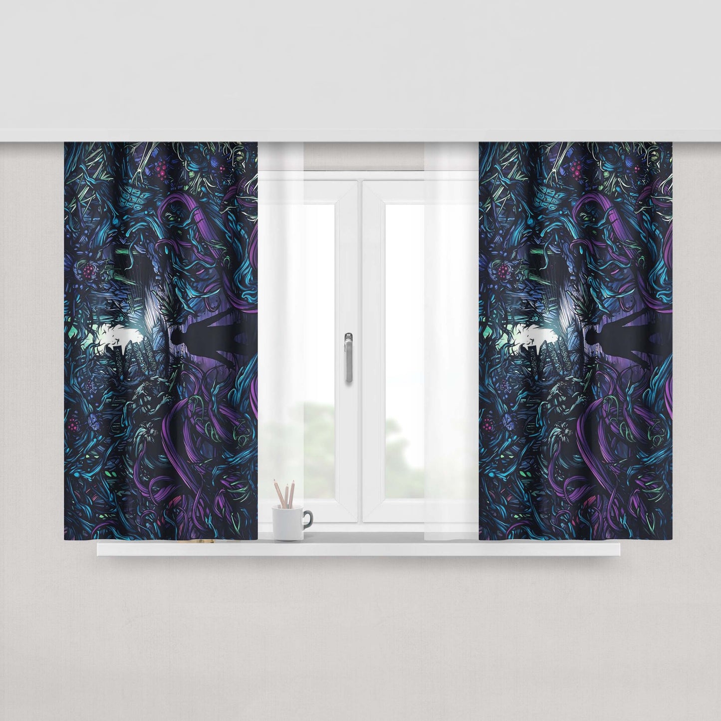 A Day To Remember Flower Slip Fabric Window Curtains