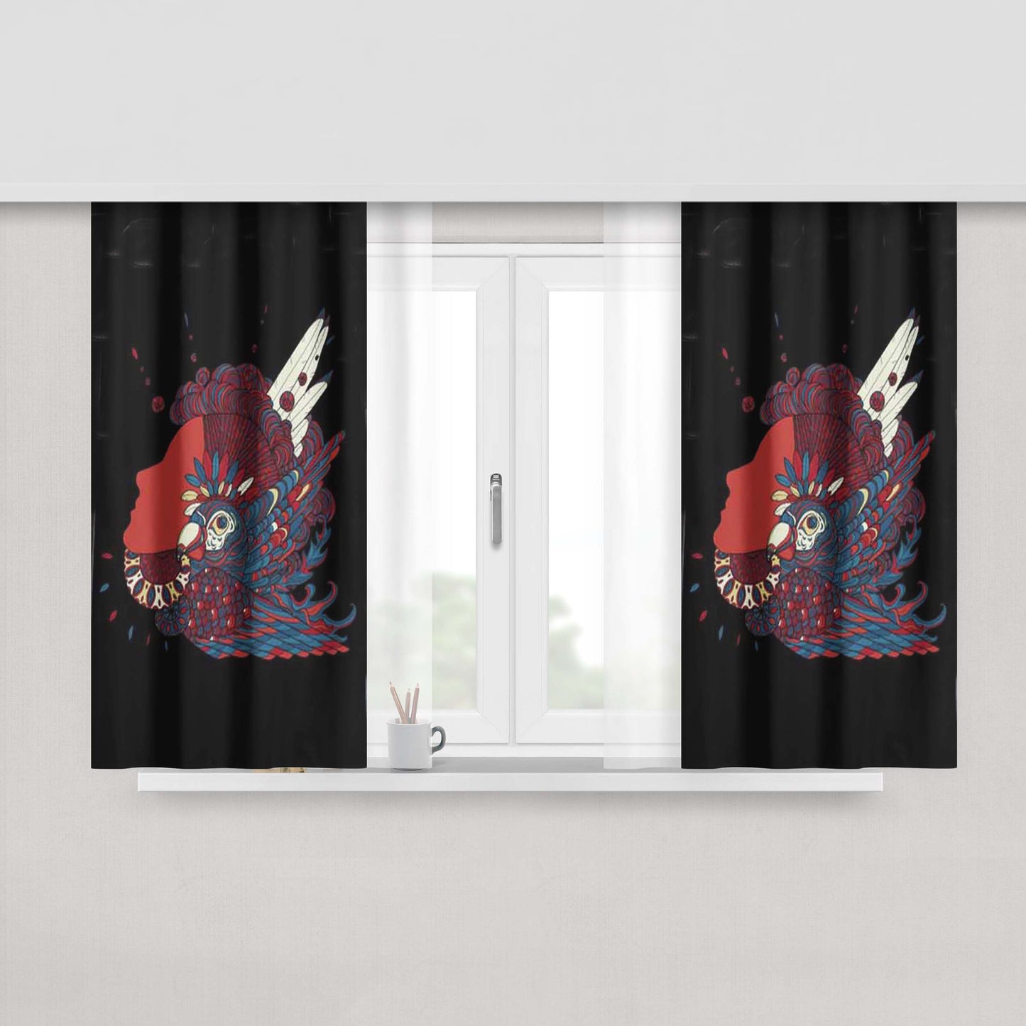 A Ferret Moment Fabric Window Curtains