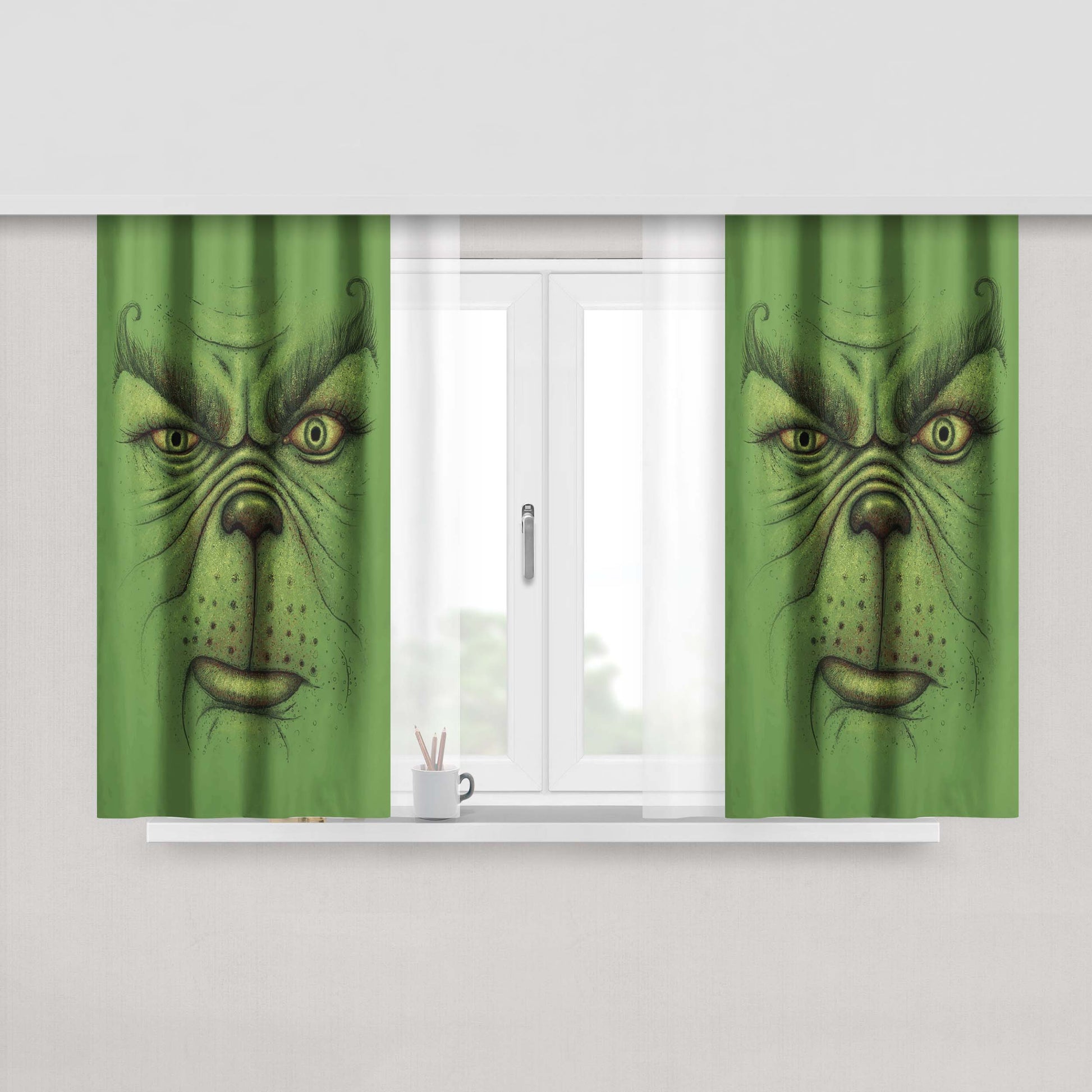 A Fine Vintage Fabric Window Curtains