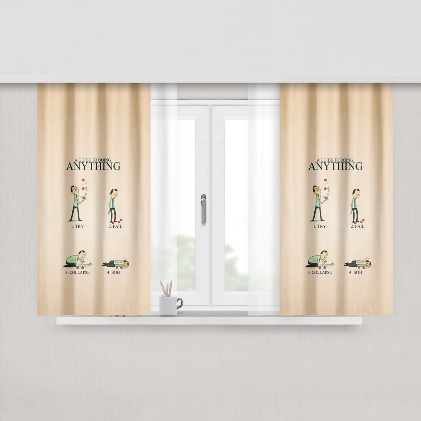 A Full Color Fabric Window Curtains