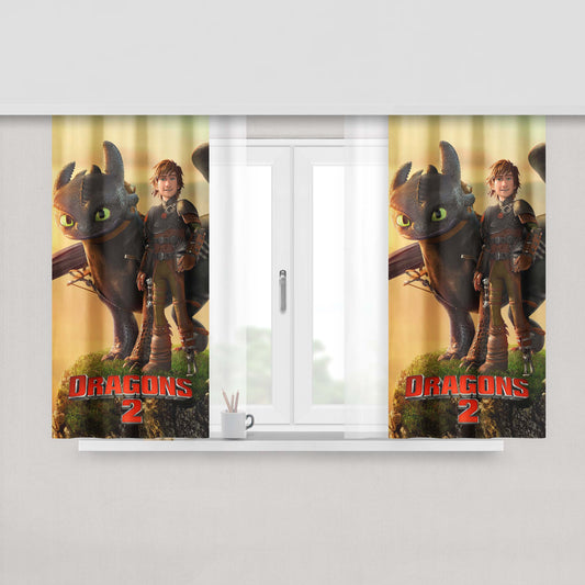 A Funny Squirrel Fabric Window Curtains