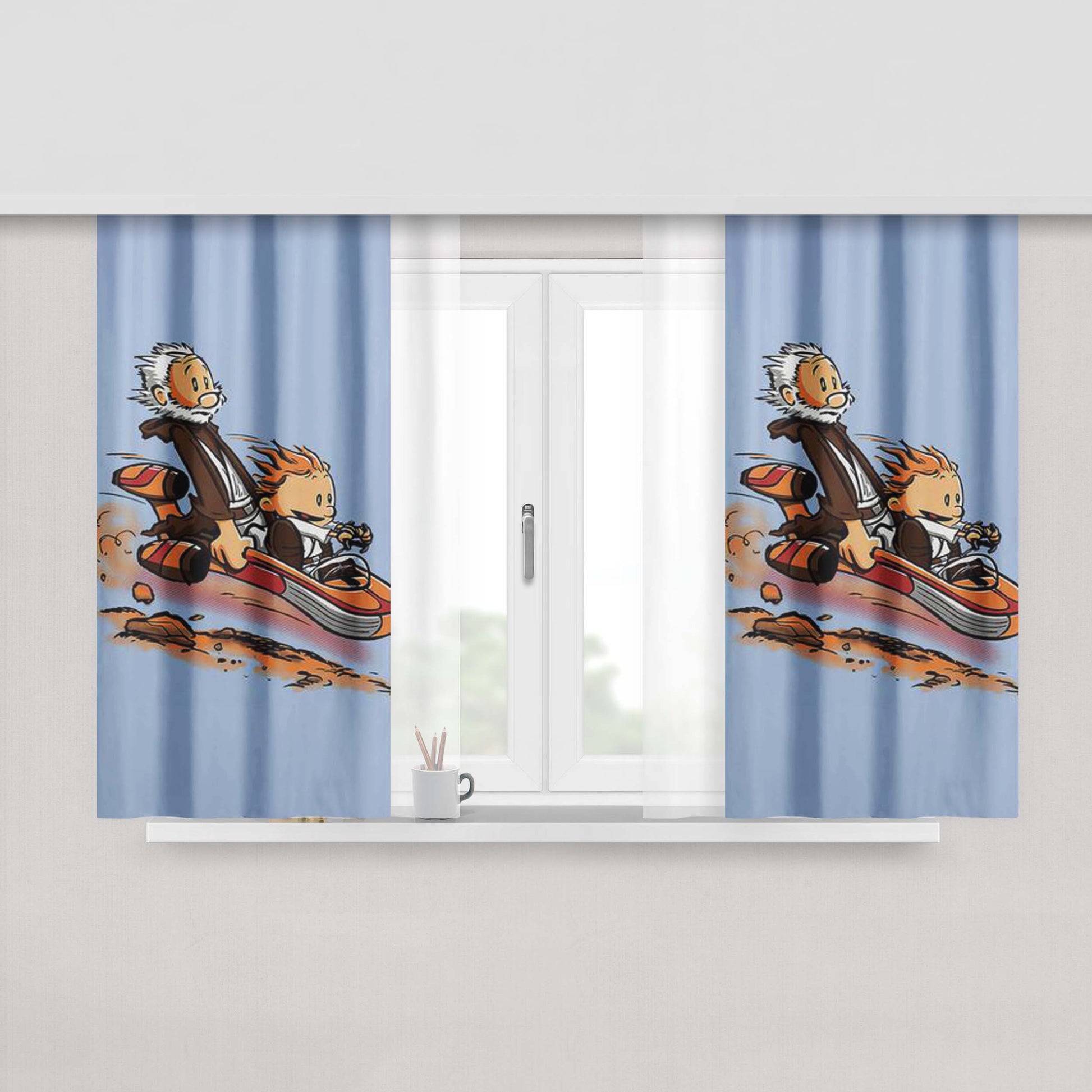 A Green Christmas Fabric Window Curtains