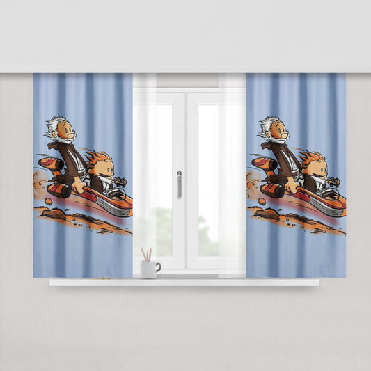 A Green Christmas Fabric Window Curtains