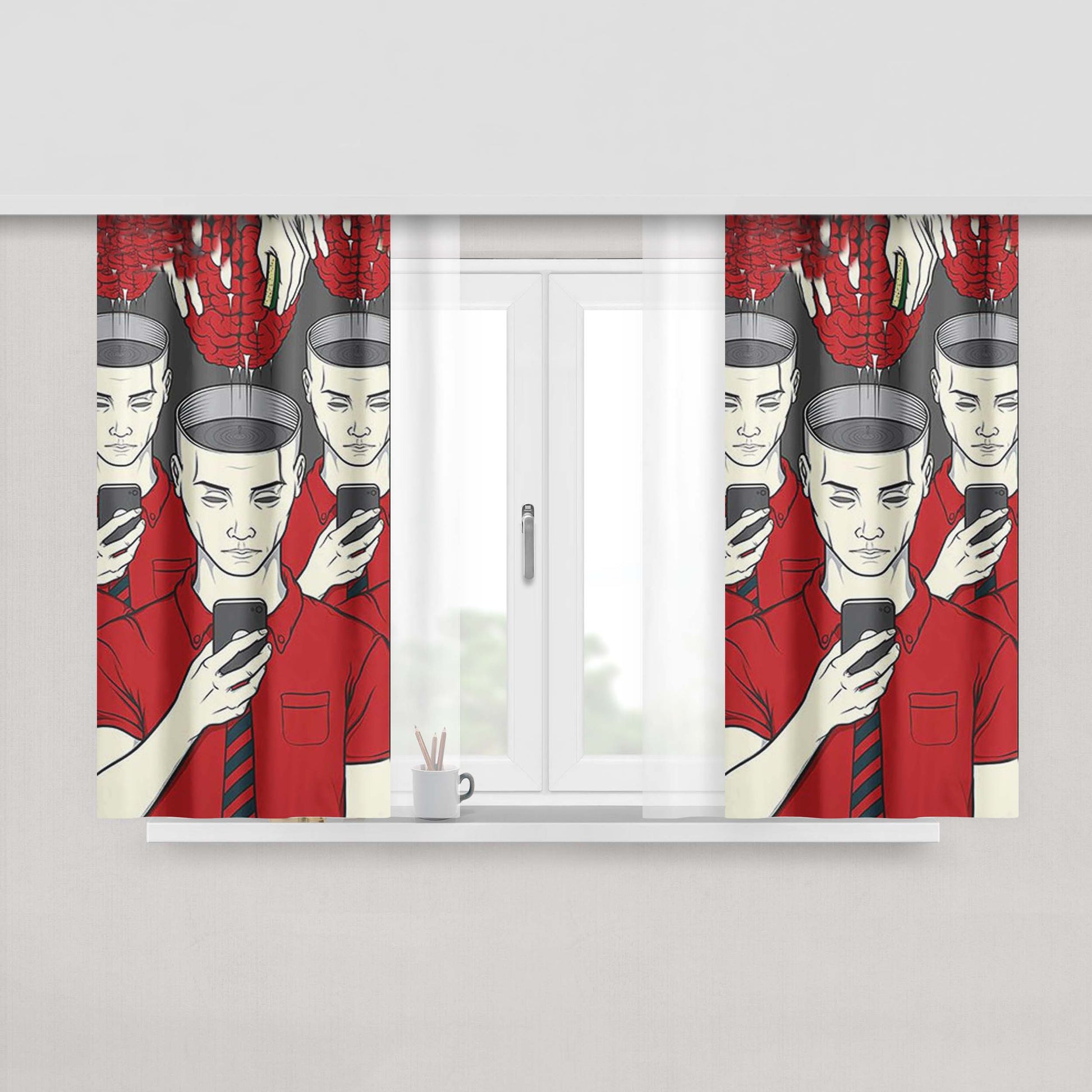 A Lil Bougie Fabric Window Curtains