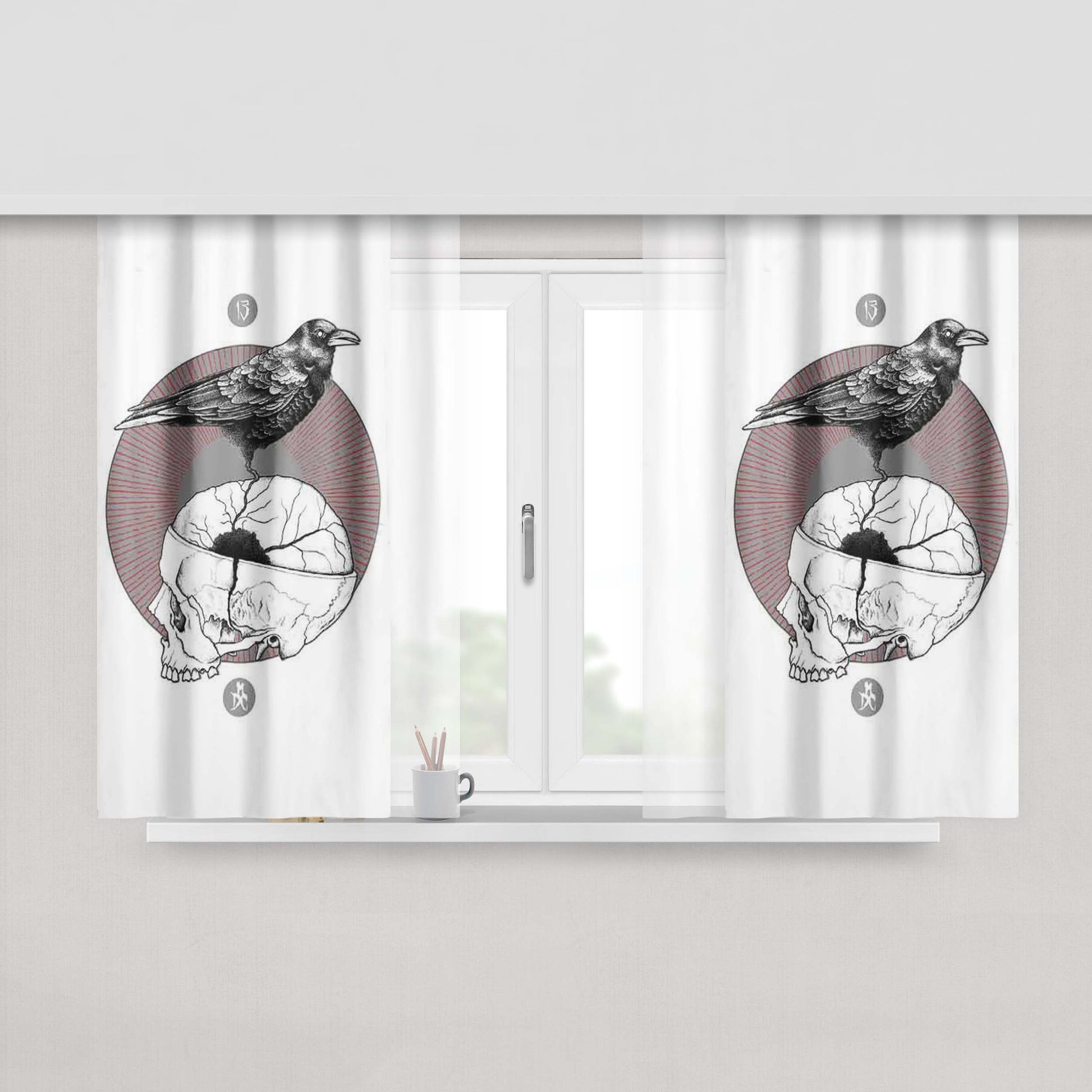 A Man Chooses A Slave Obeys Fabric Window Curtains