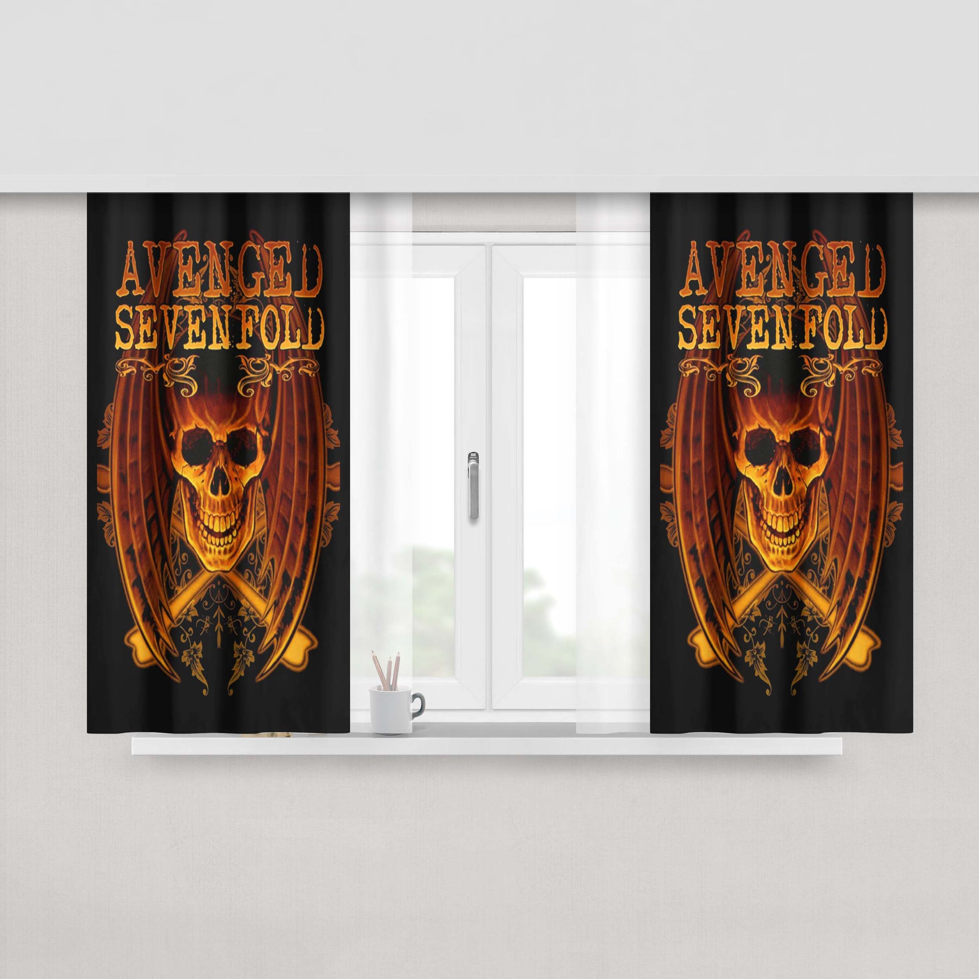 A&W Root Beer Fabric Window Curtains