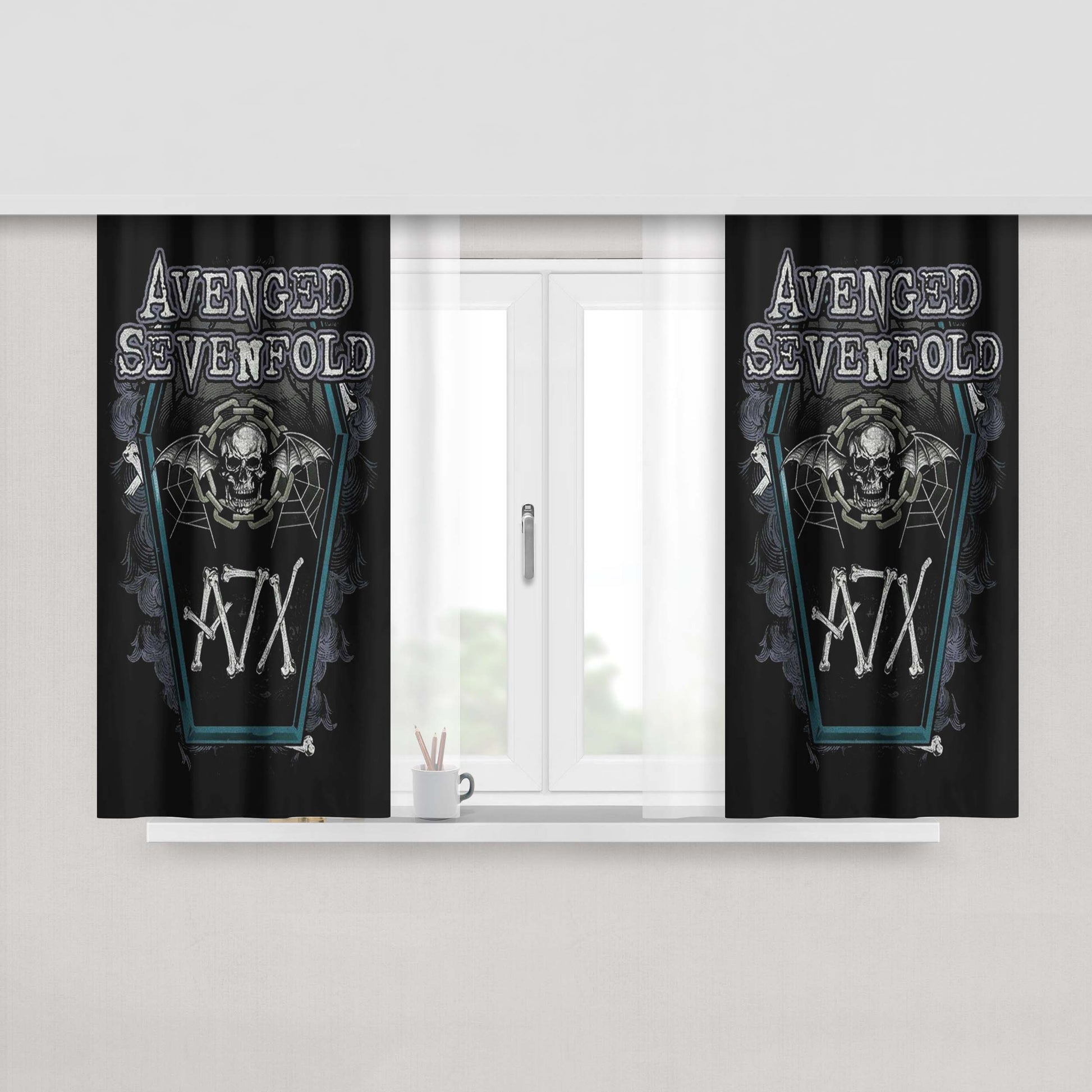 A.C. Milan 1899 Flag Wallpaper Fabric Window Curtains