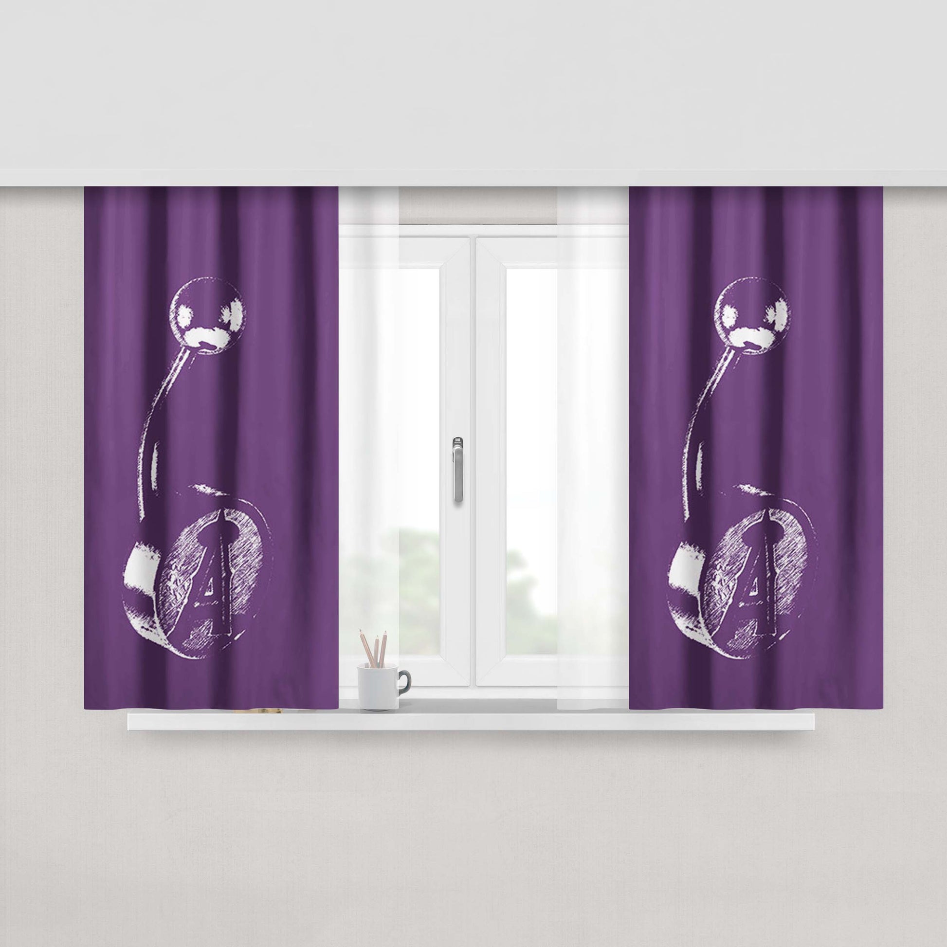 Aang The Last Airbender And Friends Fabric Window Curtains