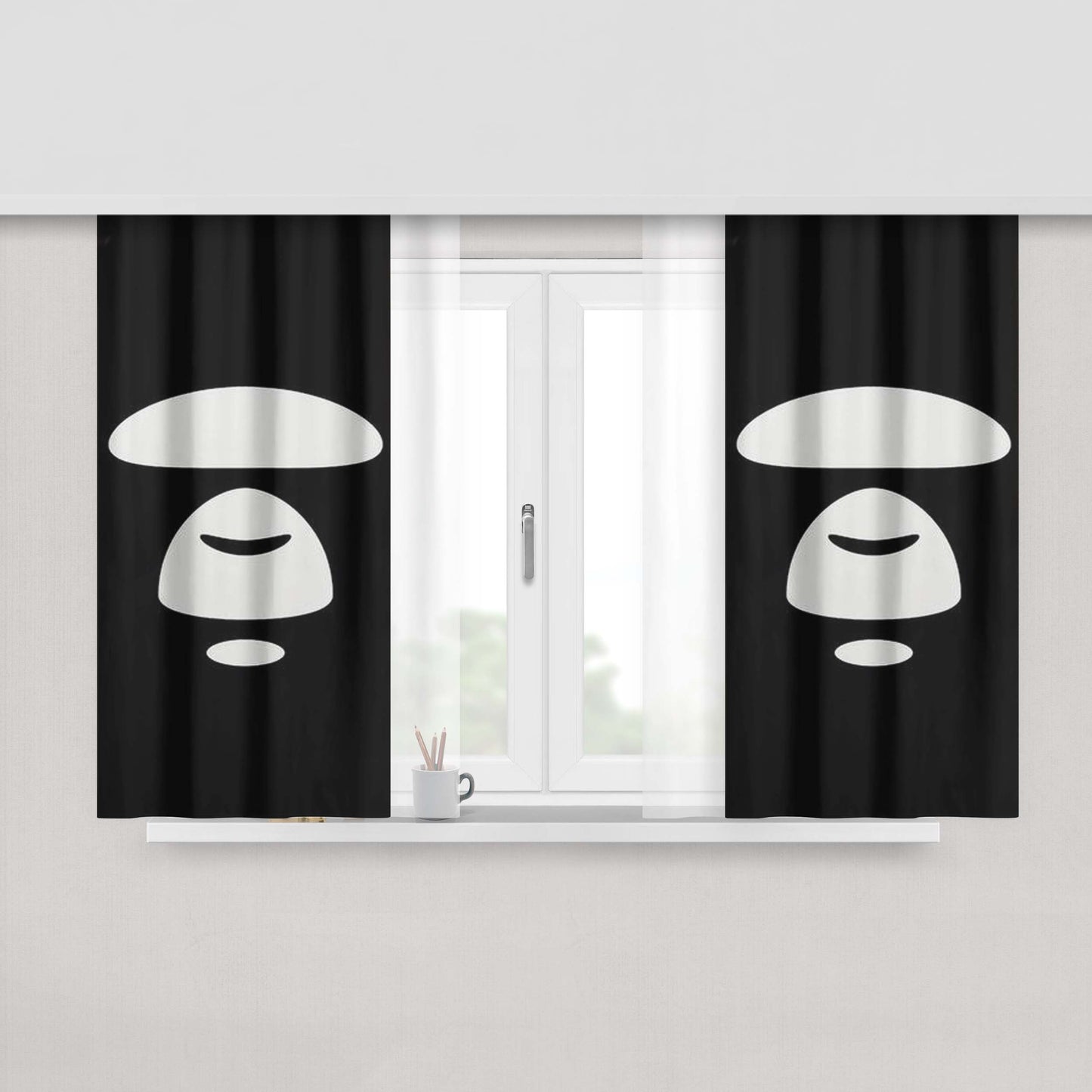 Aangeles Violet Color Fabric Window Curtains