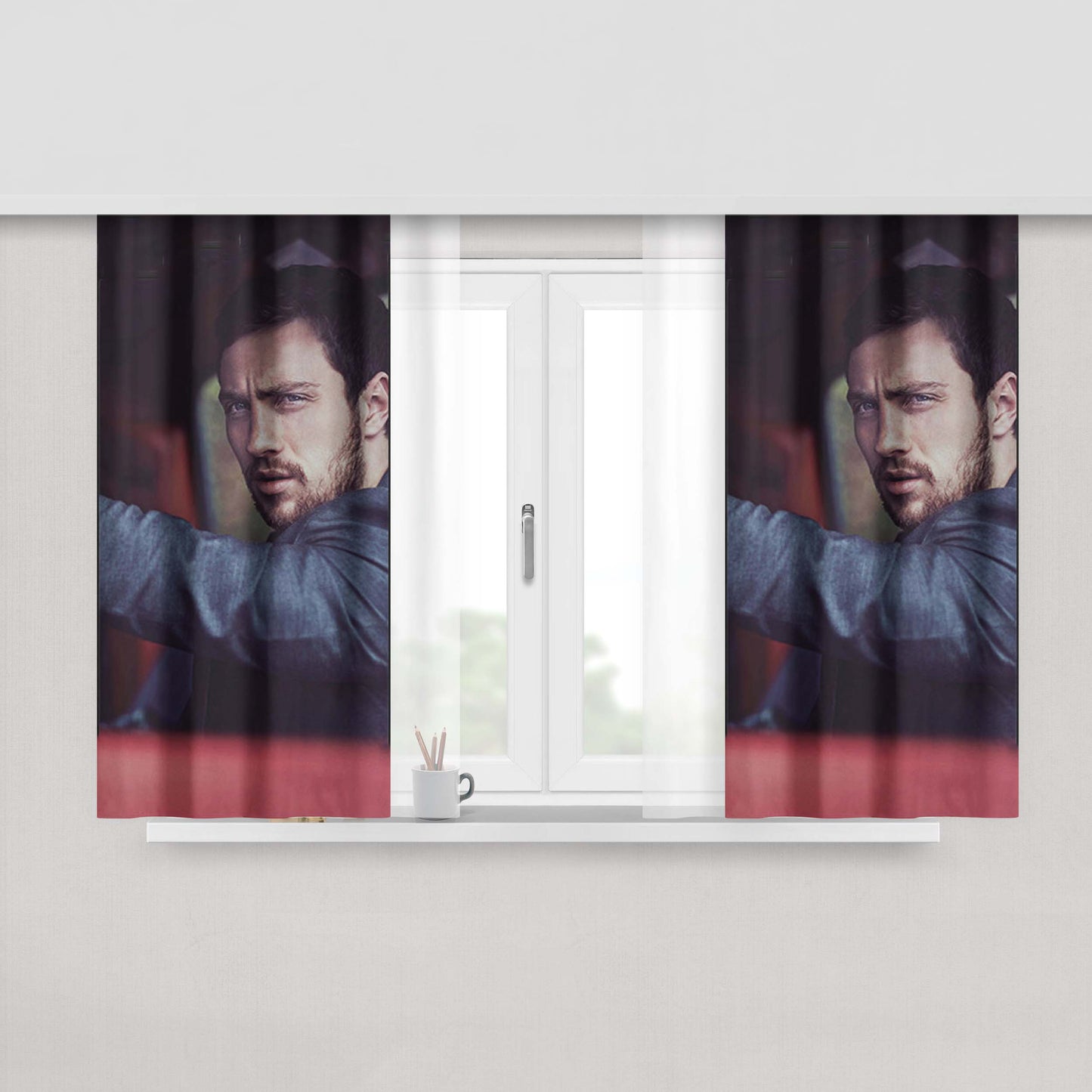 Aaron Taylor Johnson Boxer Fabric Window Curtains